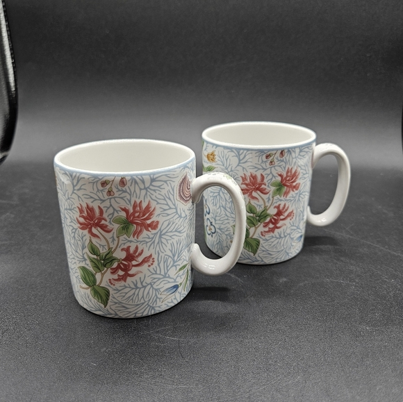 Spode 2 Williamsburg Reserve Collection Blaikley Fern Mugs F2006 England, 3.5"H - Picture 2 of 7